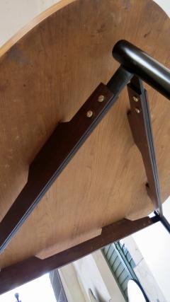 Silvio Cavatorta Fine three feet Silvio Cavatorta large teak triangular round dining table 1950 - 1936575