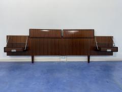 Silvio Cavatorta Italian Mid Century Bedroom Headboard and Bedside designed by Silvio Cavatorta - 3366099