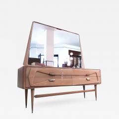 Silvio Cavatorta Italian Mid Century Maple Dresser with Mirror attr to Silvio Cavatorta 1950s - 2603084