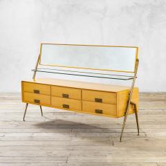 Silvio Cavatorta Silvio Cavatorta Commode with 6 Drawers and Swinging Mirror 50s - 2959576