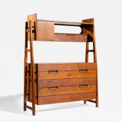Silvio Cavatorta Silvio Cavatorta Mid Century Italian Mahogany Cabinet Bookcase - 4445719