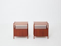 Silvio Cavatorta Silvio Cavatorta pair of mahogany wood nightstands 1950 - 3384165