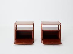 Silvio Cavatorta Silvio Cavatorta pair of mahogany wood nightstands 1950 - 3384169
