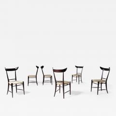 Silvio Cavatorta Silvio Cavatorta rare set of 6 chairs in mahogany - 2281490