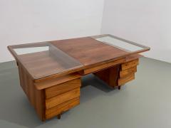 Silvio Cavatorta Writing Desk by Silvio Cavatorta in Solid Walnut Italy 1950s - 3119267