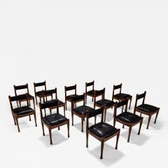 Silvio Coppola Set of 13 Bernini Chairs Model 620 in Walnut by Silvio Coppola Italy 1964 - 3742692