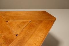 Silvio Coppola Triangular Italian Dining Table by Silvio Coppola for Montina Italy 1970s - 4617890