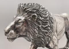 Simba Solid 999 Silver Large Realistic Sculpture of Lion by R Taylor - 3333188