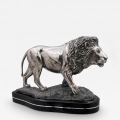 Simba Solid 999 Silver Large Realistic Sculpture of Lion by R Taylor - 3334216