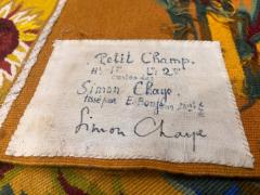 Simon Chase Mid Century French Tapestry Signed and Design by Simon Chase 34 x 6 7  - 4241765