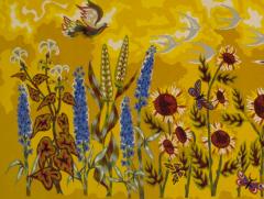 Simon Chase Mid Century French Tapestry Signed and Design by Simon Chase 34 x 6 7  - 4241768