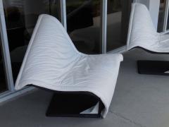 Simon Desanta Flying Carpet White Leather Chairs By Simon Desanta For Rosenthal