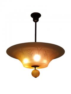 Simon Gate Art Deco Pendant by Simon Gate or Edward Hald Swedish Grace Orrefors 1920 30s - 3944932