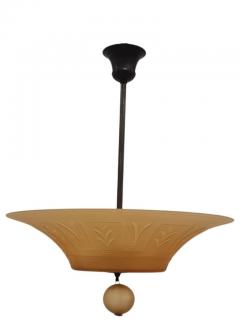 Simon Gate Art Deco Pendant by Simon Gate or Edward Hald Swedish Grace Orrefors 1920 30s - 3944935