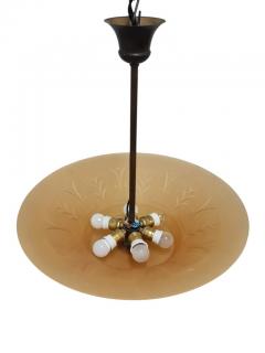 Simon Gate Art Deco Pendant by Simon Gate or Edward Hald Swedish Grace Orrefors 1920 30s - 3944937