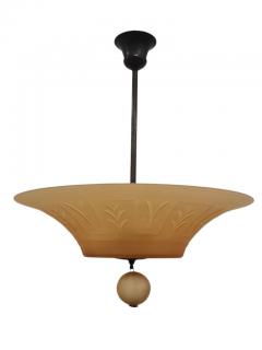 Simon Gate Art Deco Pendant by Simon Gate or Edward Hald Swedish Grace Orrefors 1920 30s - 3944938