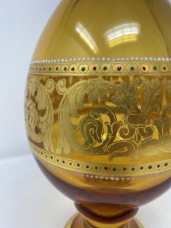 Simone Cenedese Murano Glass Faberge Style Egg - 2604224