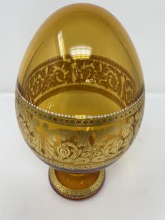 Simone Cenedese Murano Glass Faberge Style Egg - 2604226
