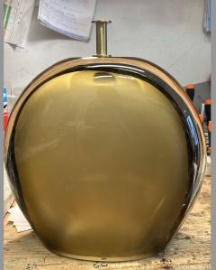 Single Artisan Murano Sommerso Glass and Brushed Brass Table Lamp - 4190920