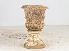 Single Buff Terracotta Scottish Urn Planter 19th century - 3862858