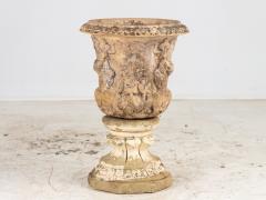 Single Buff Terracotta Scottish Urn Planter 19th century - 3862859