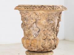 Single Buff Terracotta Scottish Urn Planter 19th century - 3862860