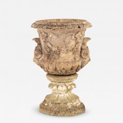 Single Buff Terracotta Scottish Urn Planter 19th century - 3864535