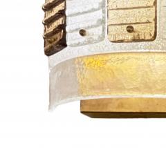 Single Curragated Murano Glass and Brass Sconce - 4206868