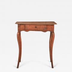 Single Drawer French Rococo Table Painted Chinese Red - 4105735