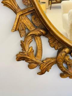 Single Giltwood Italian Floral Motif Mirror Wall Console Pier Italy 1960s - 2916964