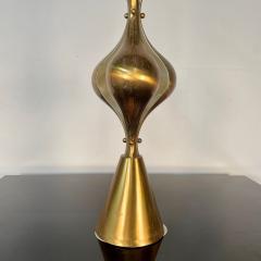 Single Hollywood Regency Style Brass Table Desk Lamp - 4226525