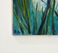 Single Iris Oil on Canvas American - 1855350