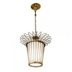 Single Italian Mid Century Caged Pendant - 3062172