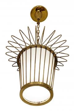 Single Italian Mid Century Caged Pendant - 3062188