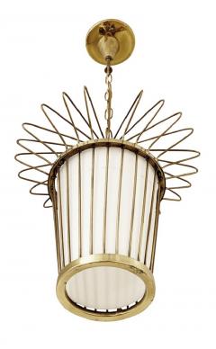 Single Italian Mid Century Caged Pendant - 3062189