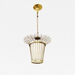 Single Italian Mid Century Caged Pendant - 3064587