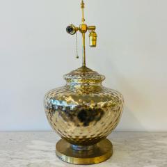 Single Large Mid Century Modern Table Lamp Mercury Glass Brass Jar Urn Shape - 3147134