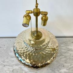 Single Large Mid Century Modern Table Lamp Mercury Glass Brass Jar Urn Shape - 3147137