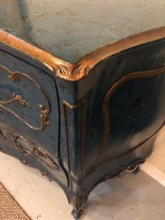 Single Royal Blue and Parcel Gilt Decorated Bombay Commode or Chest - 1250451