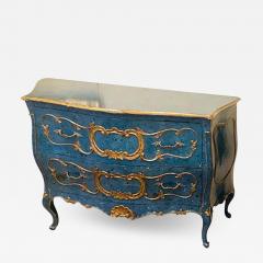 Single Royal Blue and Parcel Gilt Decorated Bombay Commode or Chest - 2956906
