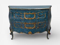 Single Royal Blue and Parcel Gilt Decorated Bombay Commode or Chest - 4514243