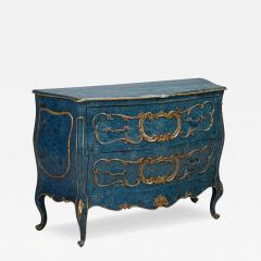 Single Royal Blue and Parcel Gilt Decorated Bombay Commode or Chest - 4514456