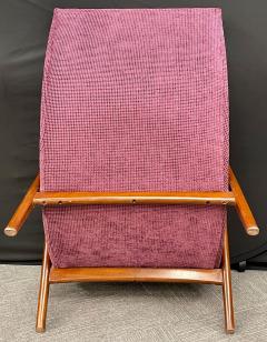 Single Sculptural Italian Mid Century Modern Lounge Chair in Walnut Mahogany - 3240730