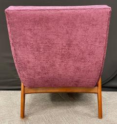 Single Sculptural Italian Mid Century Modern Lounge Chair in Walnut Mahogany - 3240731