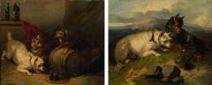Sir Edwin Landseer Pair of English Victorian Dog Paintings by EDWIN LANDSEER - 4632005