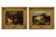 Sir Edwin Landseer Pair of English Victorian Dog Paintings by EDWIN LANDSEER - 4632006