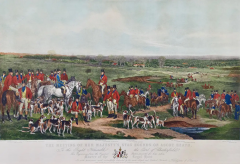 Sir Francis Grant Her Majestys Stag Hounds on Ascot A Colored 19th Century British Hunting Scene - 2696209