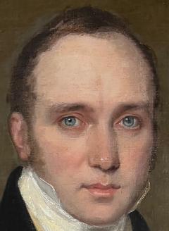 Sir Henry Raeburn Portrait of a Gentleman with Piercing Blue Eyes School of Raeburn circa 1820 - 3252406