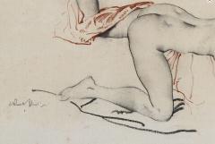 Sir William Russell Flint Sensuous Reclining Nude Original Work on Paper Signed  - 4722982
