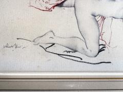 Sir William Russell Flint Sensuous Reclining Nude Original Work on Paper Signed  - 4722984